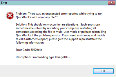 Quickbooks COM and DLL Link Error